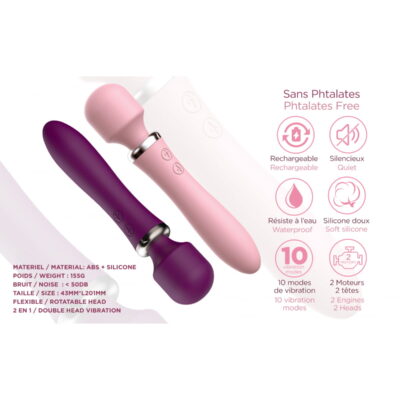 Stimulateur Clara Morgane Powerful Wand Rose Pale 2013221
